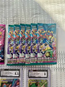 Pokemon Card Collection Lot GX Slabs + 24K Gold Stickers, Promos Singles & Packs - Image 4