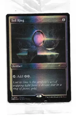 MTG magic cards 1x Sol Ring - 2024 Foil buy-a-box promo Unique & Misc Promos NM- - Image 1
