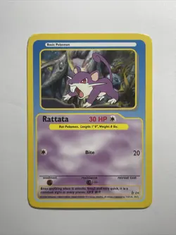 Rattata Funskool Pokemon Card 2004 India #19 d09 - Image 1