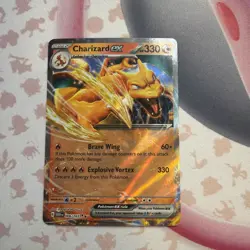 Pokemon Charizard EX Holo Rare Card 006/165 SV151 Scarlet & Violet 2023 - Image 1