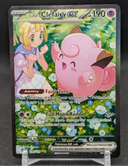 Pokemon TCG Lillie's Clefairy EX Journey Together Sir Card 184/159 NM Condition - Image 1