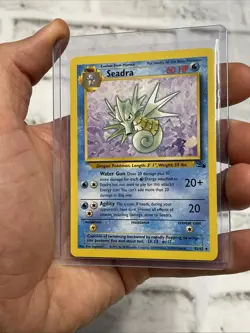 POKEMON SEADRA 2000 POKEMON ORIGINAL FOSSIL UNCOMMON 42/62 NM NEAR MINT VINTAGE - Image 2