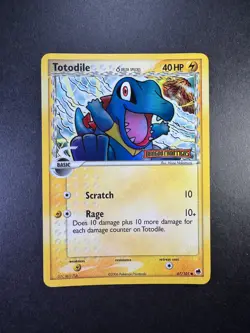 2006 Pokemon Totodile EX Dragon Frontiers 67/101 Reverse Holo STAMPED - Image 1