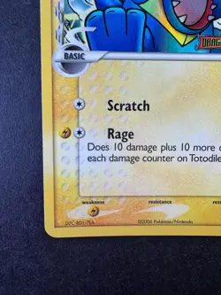 2006 Pokemon Totodile EX Dragon Frontiers 67/101 Reverse Holo STAMPED - Image 4