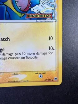 2006 Pokemon Totodile EX Dragon Frontiers 67/101 Reverse Holo STAMPED - Image 5