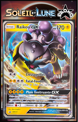 Carte Pokemon Raikou GX SM121 Promo Soleil & Lune FR - Image 1