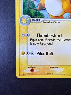 2006 POKEMON RAICHU 51/110 EX HOLON PHANTOMS REVERSE HOLO STAMPED TCG - Image 4