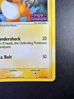 2006 POKEMON RAICHU 51/110 EX HOLON PHANTOMS REVERSE HOLO STAMPED TCG - Image 5