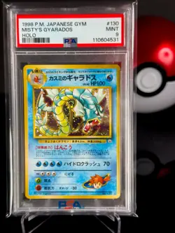 PSA 9 MINT Misty's Gyarados #130 Holo Rare 1998 Pokemon Japanese Gym 1 - Image 1