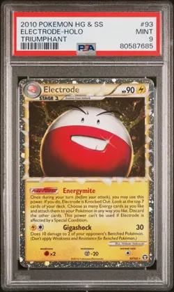 2010 POKEMON TRIUMPHANT ELECTRODE PRIME #93 ULTRA RARE HOLO PSA 9 MINT #80587685 - Image 1