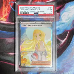 Pokemon TCG Lillie's Determination 184/132 Me01 Special Illustration Holo PSA 4 - Image 1
