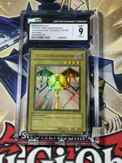 Yugioh CGC 9 Mechanicalchaser TP1-001 Ultra Rare Faded Error - Image 1