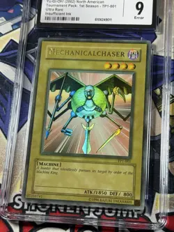 Yugioh CGC 9 Mechanicalchaser TP1-001 Ultra Rare Faded Error - Image 2