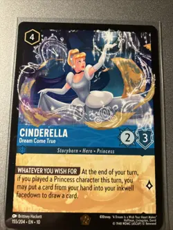 Disney Lorcana Whispers In The Well Cinderella Dream Come True Legendary NonFoil - Image 1