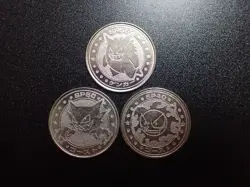 Pokemon Card Meiji Promo Battle Coin Silver x3 Gengar Haunter Gastly #6239 - Image 1