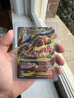 Pokemon TCG M Lucario EX Holo Full Art Ultra Rare Card 55a/111 - Image 1