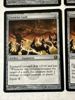 Livewire Lash X4 Scars Of Mirrodin Ex+ /NM Cond See Pic Front Back - Image 3