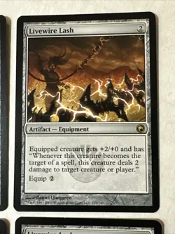 Livewire Lash X4 Scars Of Mirrodin Ex+ /NM Cond See Pic Front Back - Image 4