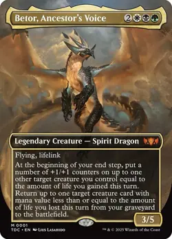x1 Betor, Ancestor's Voice - Foil - Borderless M MTG Commander: Tarkir: Dragonst - Image 1