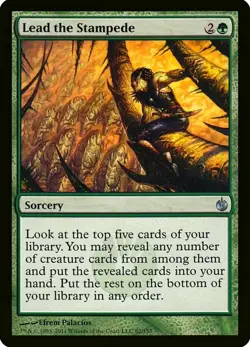 X 1 Lead the Stampede NM-M Mirrodin Besieged 082 MTG Magic The Gathering - Image 1