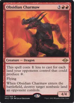 Obsidian Charmaw Modern Horizons 2 Regular Rare #137 NM MTG - Image 1