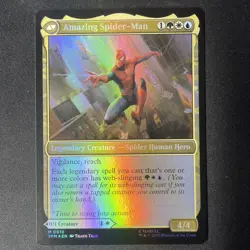 Peter Parker Marvel Amazing Spider-Man FOIL MTG Magic NM - Image 1