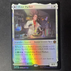 Peter Parker Marvel Amazing Spider-Man FOIL MTG Magic NM - Image 2