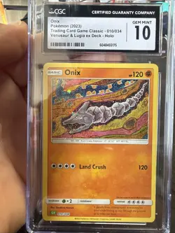 Pokemon CGC Gem Mint 10 TCG Classic Collection Holo Onix CLV 010/034 - Image 1