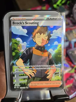 Pokemon TCG Brock's Scouting 179/159 JTG (Ultra Rare Full Art Holo) NM Trainer - Image 1