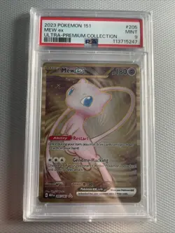 Pokemon 151-Mew EX Gold Metal Card 205/165 Ultra Premium Collection Promo -PSA 9 - Image 1