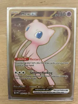Pokemon TCG Mew EX 205/165 Gold Metal Card 151 Ultra Premium Collection Promo - Image 1