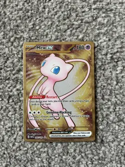 Pokemon TCG Mew EX 205/165 Gold Metal Card 151 Ultra Premium Collection Promo - Image 1