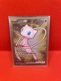 Pokemon TCG Mew EX 205/165 Gold Metal Card 151 Ultra Premium Collection Promo - Image 1