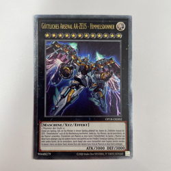 GERMAN DIVINE ARSENAL AA-ZEUS SKY THUNDER OP18-DE002 ULTIMATE RARE NM YUGIOH - Image 1