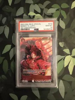 One Piece TCG - Monkey.D.Luffy ST01-012 - 1st Anniversary Set English - PSA 10 - Image 1