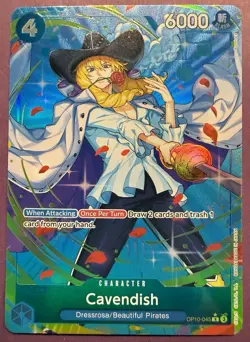 One Piece Cavendish Royal Blood OP10-045 (RARE) Alt Art - Image 1