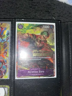 2023 One Piece Roronoa Zoro OP-06 (Pre-Release Tournament Winner) P-045 Promo NM - Image 1