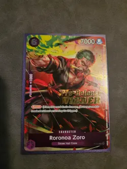 2023 One Piece Roronoa Zoro OP-06 (Pre-Release Tournament Winner) P-045 Promo NM - Image 2