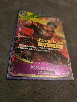 2023 One Piece Roronoa Zoro OP-06 (Pre-Release Tournament Winner) P-045 Promo NM - Image 4