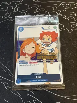 Op14 Pre Release Event Winner Girl P-096 One Piece Tcg English Sealed - Image 1