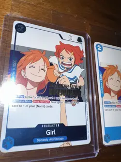 Op14 Pre Release Event Winner Girl P-096 One Piece Tcg English Sealed + 2 Base! - Image 2