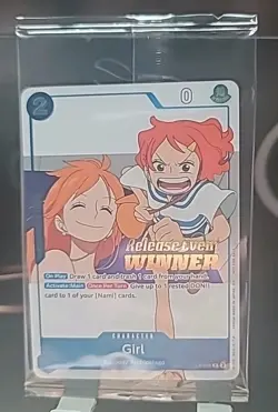 Op14 Pre Release Event Winner Girl P-096 One Piece Tcg English Sealed - Image 1