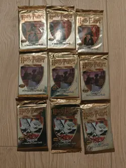 Harry Potter Trading Card Game Base Set WOTC Sealed Booster Pack (9 Packs Total) 742818140294 - Image 1