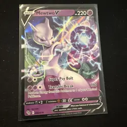 Pokemon TCG Mewtwo v Full Art Holo Ultra Rare Card 030/078 NM Condition - Image 1
