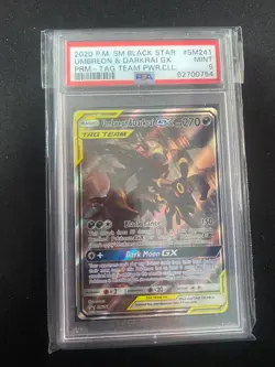 Pokemon Umbreon & Darkrai GX SM241 / PRM Black Star Promo ENG English PSA 9 - Image 1