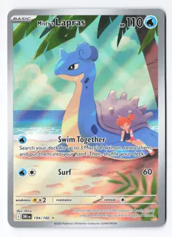 Misty's Lapras 194/182 - Pokemon Destined Rivals Illustration Rare IR Holo NM - Image 1