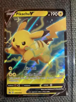 Pokemon Pikachu V SWSH: Sword & Shield Promo Full Art Holo SWSH063 - Image 1