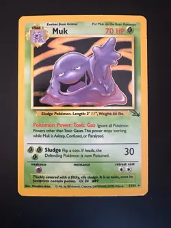 Pokemon TCG Muk Fossil 13/62 Holo - Image 1