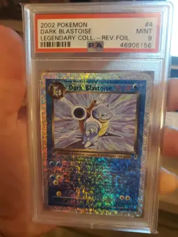 Pokemon legendary collection dark blastoise psa 9 reverse foil. - Image 1