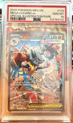 Mega Lucario ex Special Illustration Rare #179 PSA 10 GEM MINT - 2025 Pokemon EN - Image 1